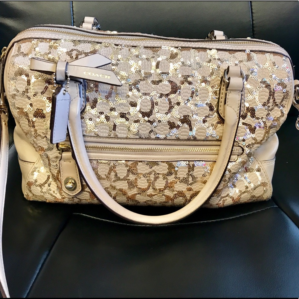 Authentic Coach Sequined Shoulder & Crossbody Bag